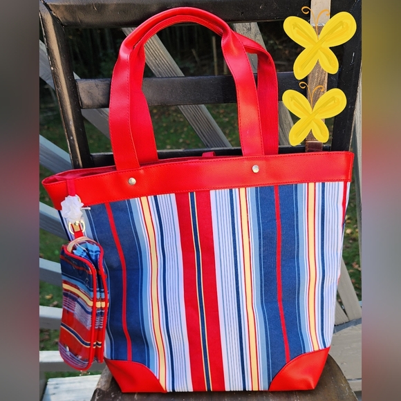 Lancôme Striped Tote - Picture 1 of 7